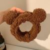 Velvet Animal Bear Ears Wash Face Makeup Headwear Furry Headband Cute Elastic Holder Hair Strap Band Ear Turban Hair Accessories