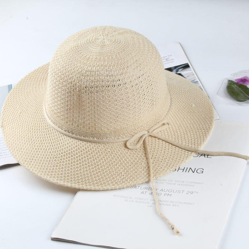 Women's Fashionable Sun Protection Wide Brim Straw Hat for Summer Beach and Scenic Outings