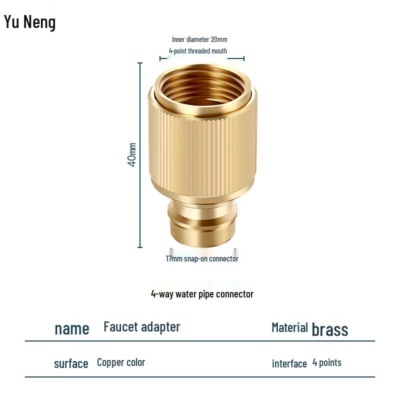 Yuneng Faucet Copper Adapter for Car Wash