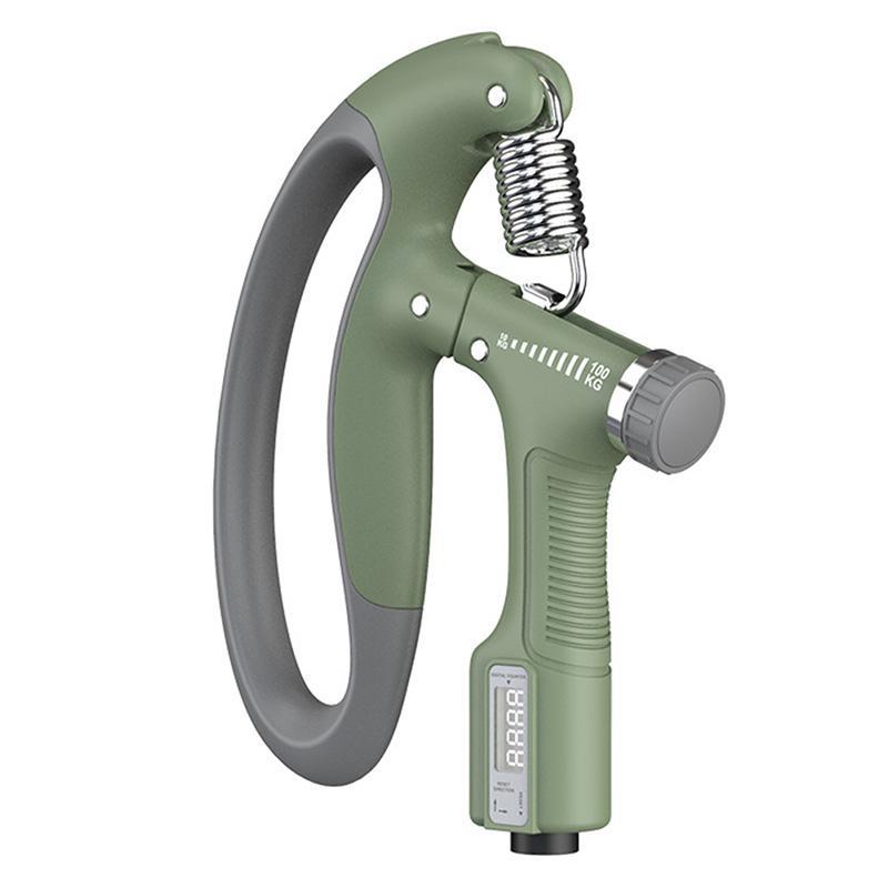 

Усилитель для рукоятки 10-100 кг, пружинная ручка, тренировка мышц запястья, регулируемая счетная ручка, ручка для фитнеса, оборудование для фитнеса зелёный
