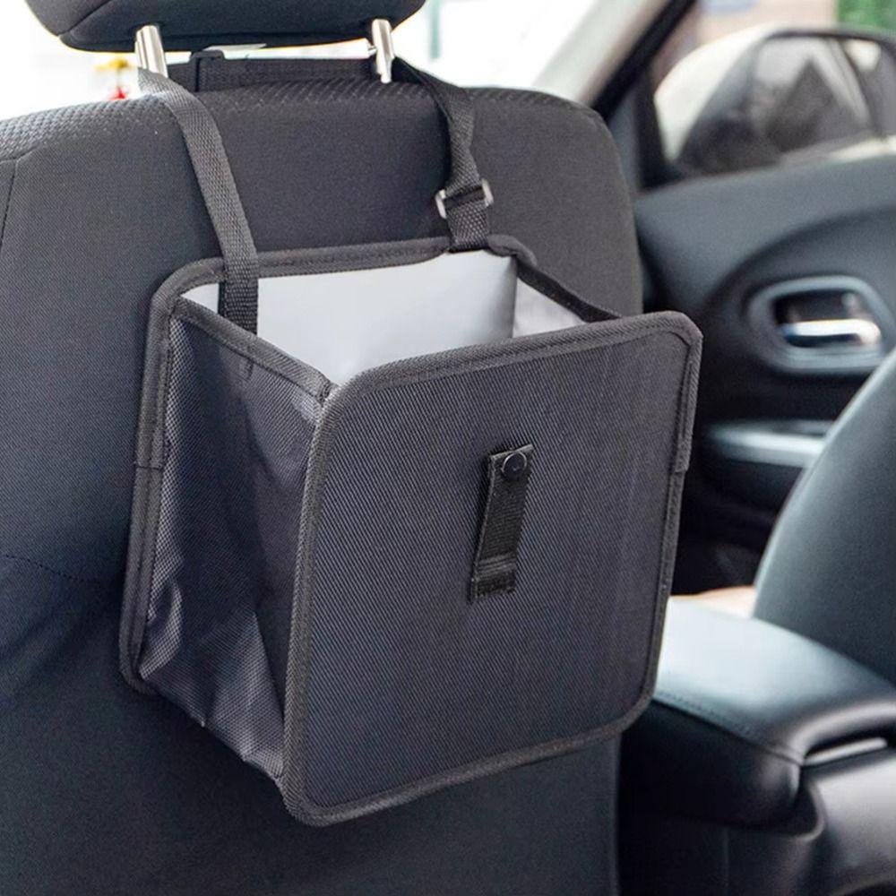 with Adjustable Strap Hanging Garbage Basket Oxford Cloth Car Back Seat Storage Box Car Dustbin