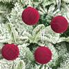 20pcs 6CM Velvet Christmas Balls Decorations Christmas Tree Ornaments Ball Hanging Pendants Home Decor New Year Navidad Decor
