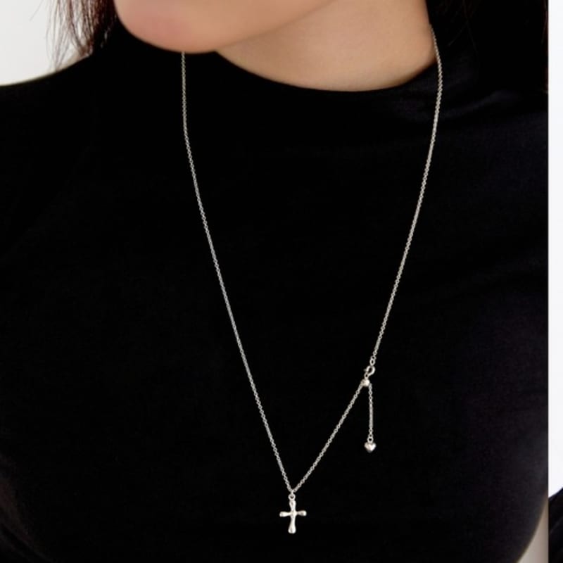 

moi moi Cross melting long necklace 60cm