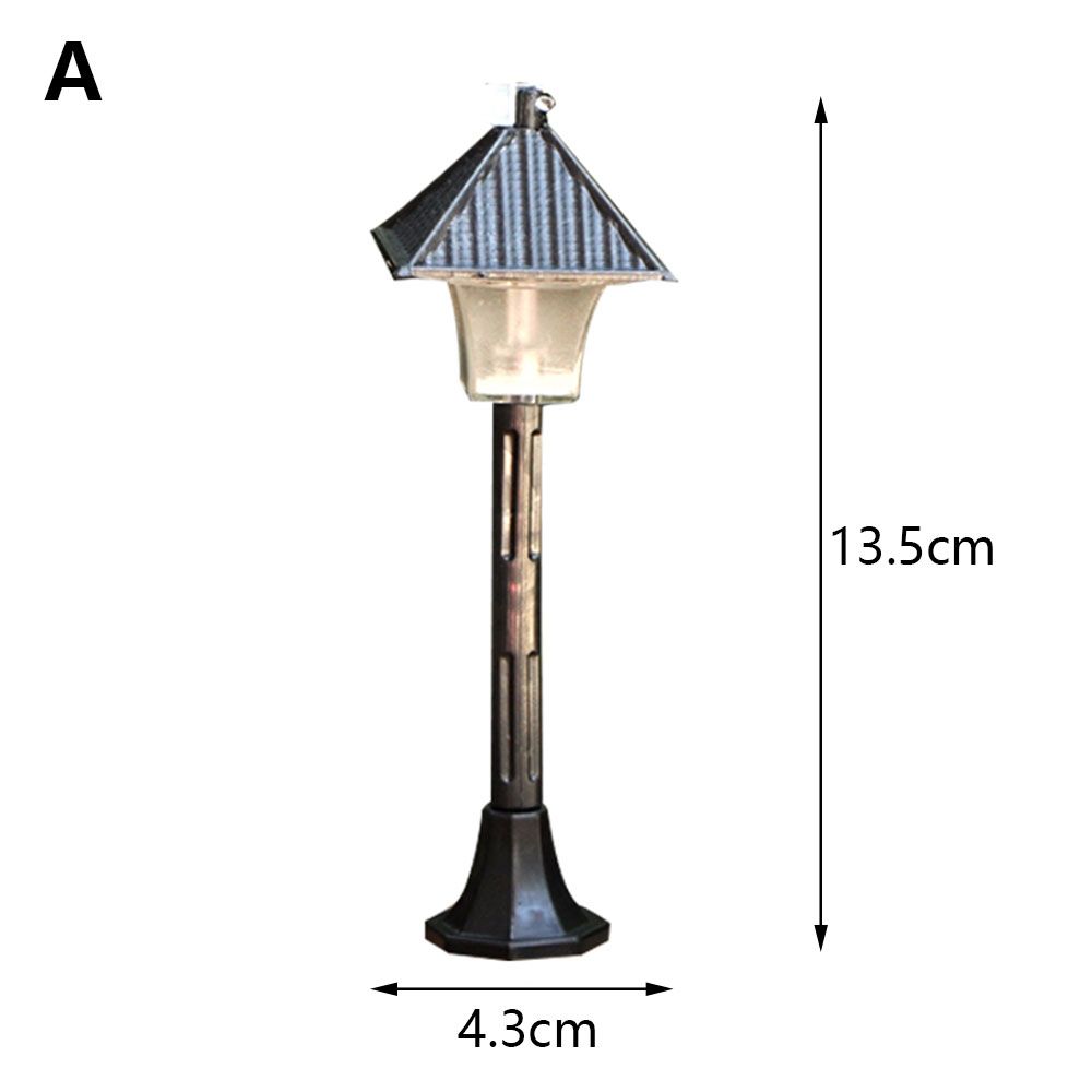 Resin Craft Micro Landscape Fairy Garden Street Lamp Figurine Miniatures Streetlight Road Light Model