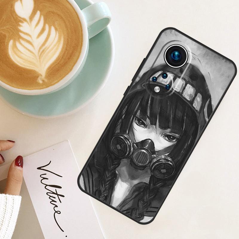 Anime Girl Mask For Honor Magic 8 Pro 6 7 Lite Case For Honor Win RT X9d X9c X9b X9a X8c X8b 200 400 50 70 90