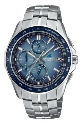 Hodinky Casio Oceanus Vyrobené v Manta Retro Tón Solární Safírově Modré (OCW-S7000RA-2AJF) Japonsko, Kolekce, Bluetooth, Rádiem řízené hodinky, Křišťál,