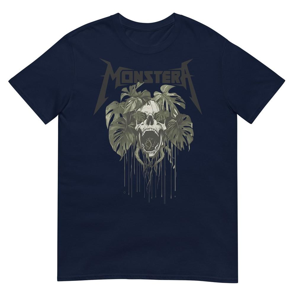 Monstera Funny Skull Plant Lover Grunge Gardener Unisex Unisex Tshirt S