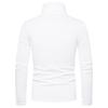 Men's High Neck Fleece Sweatshirt - Solid Color Autumn/Winter Pullover Base Layer T-shirt