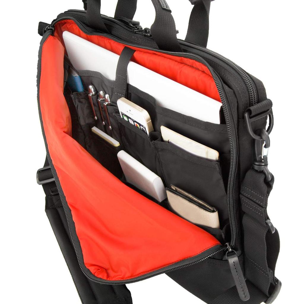 7011MB Slim Well Organized Briefcase Unisex [Manhattan Passage] (Midnight Blue)