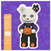 Kreatives Halloween Geist Kürbis Skelett Bär 3D Puzzle Bausteine Montage Ziegel Bauspielzeug für Heimdekoration