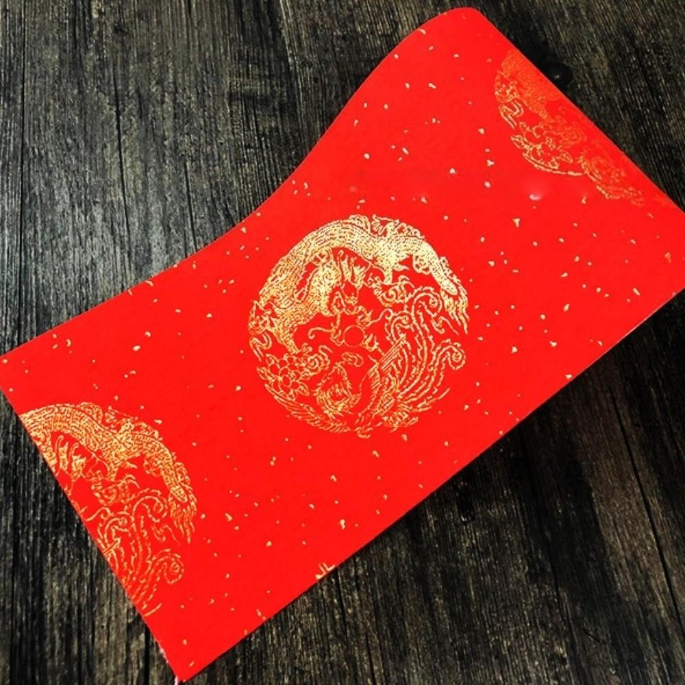 20m Blamk Wannianhong Couplet Thicken Brush Calligraphy Paper Gold-painted Couplet Paper Wedding