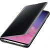 För Samsung Galaxy S10 Skyddande Clear View Fodral - Svart