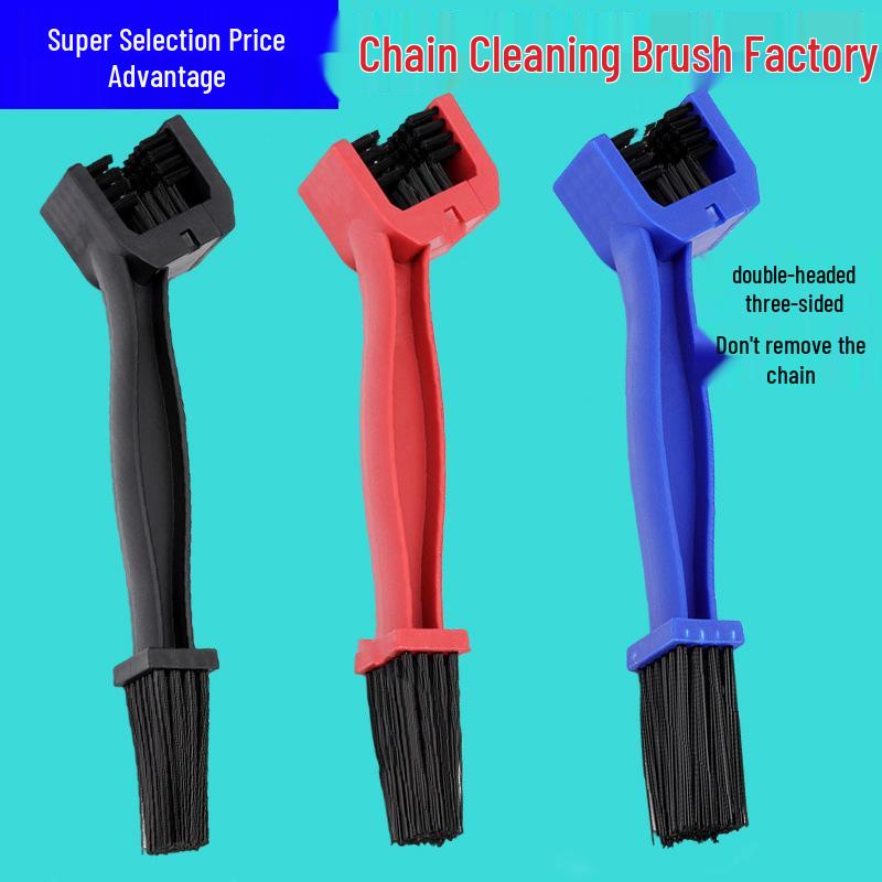 Electric Vehicle & Motorcycle Chain Cleaning Brush - Three-Sided Large Brush for Bicycle and Road Bike Cranksets