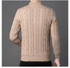 JEEP SPIRIT Men's Winter Half-Zip Fleece-Lined Knitted Sweater 2608
