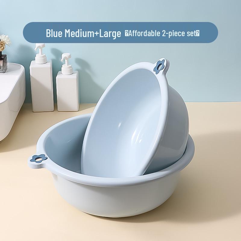 Durable Large Plastic Basin for Laundry, Washing Feet, Face, Vegetables - Ideal for Dorms & Homes