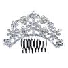 Women's Wedding Flower Rhinestone Faux Pearl Hair Clip Bridal Hair Comb Jewelry