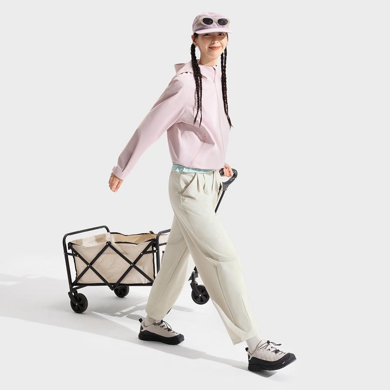 Li Ning CF Breathable Solid Color Straight Leg Casual Pants Women bottoms AYKV758-1