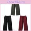 Casual Loose Fit Long Pants With Elastic Waist For Travel And Leisure