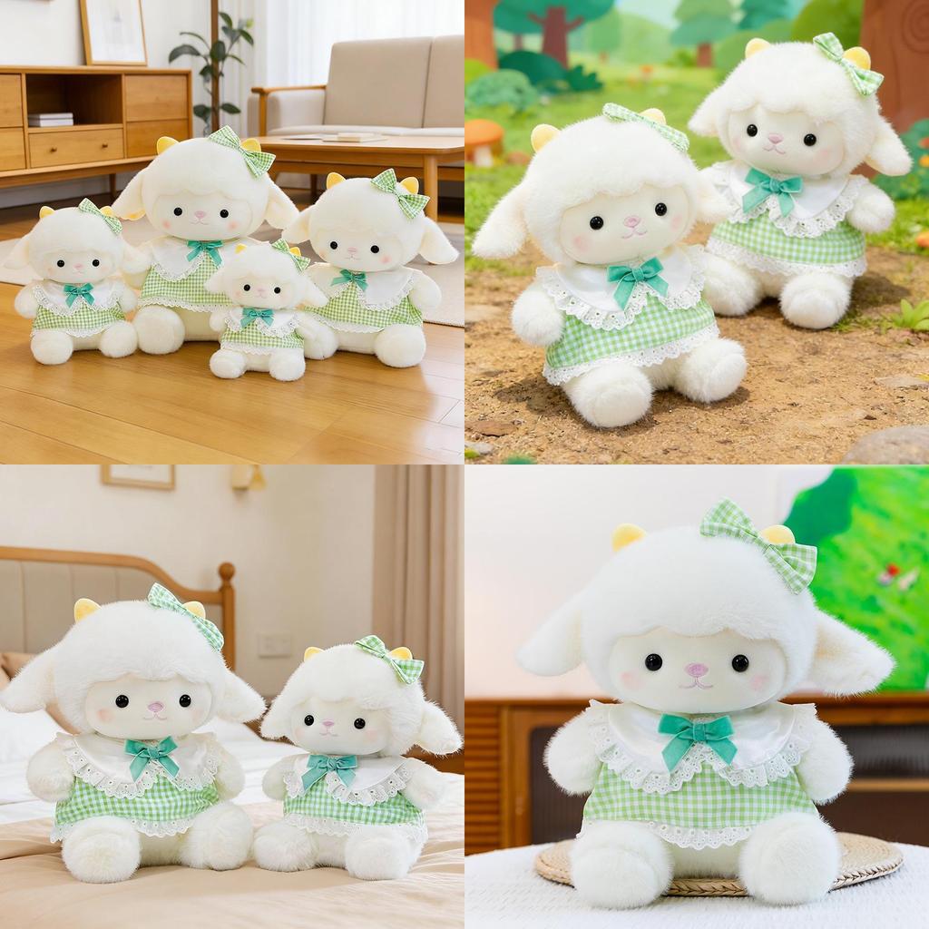 Plush Sheep Pillow With Pp Cotton Filling Soft Baby Gift For Girls And Boys