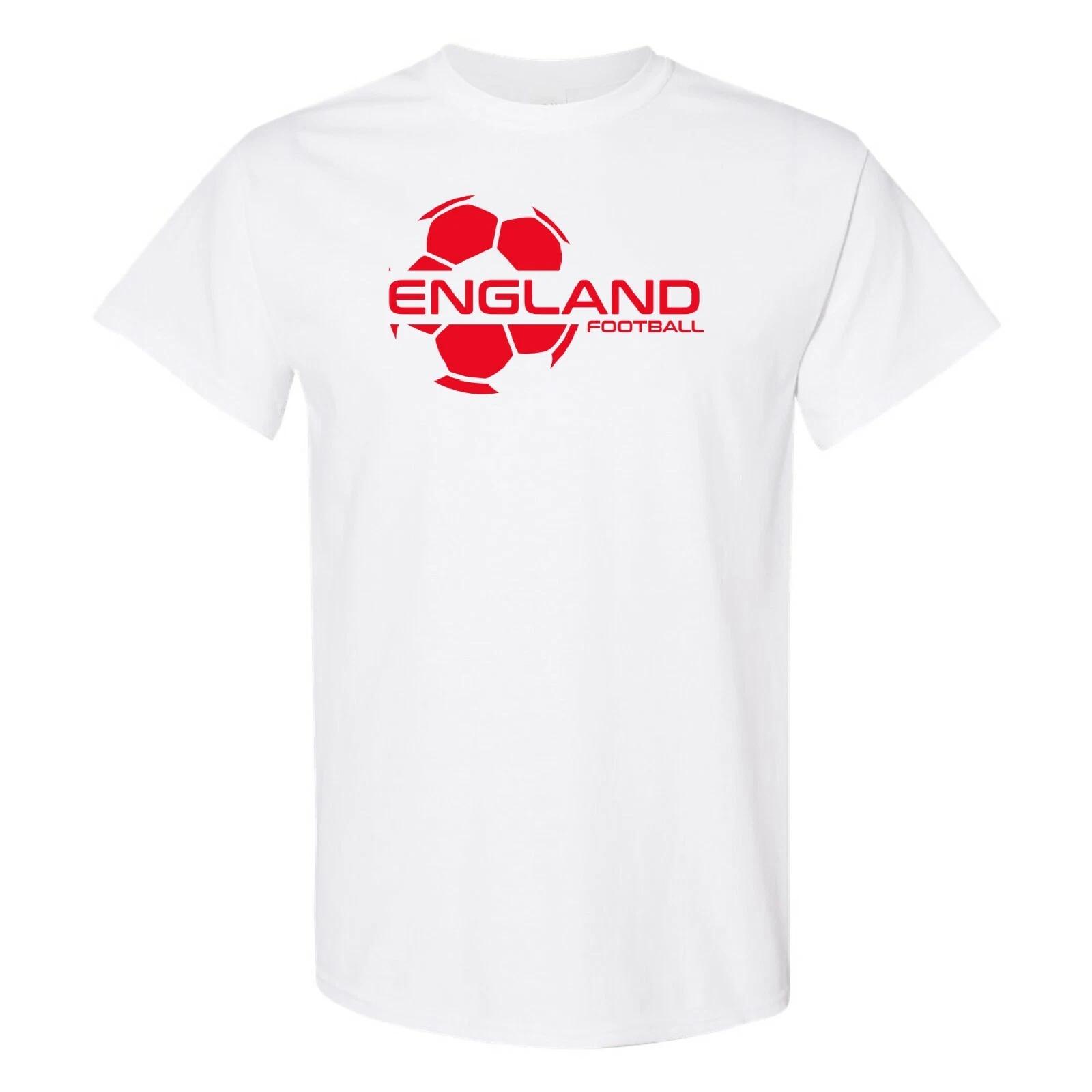 England Football Strike - Soccer Sports Short Sleeve T-Shirt - White M