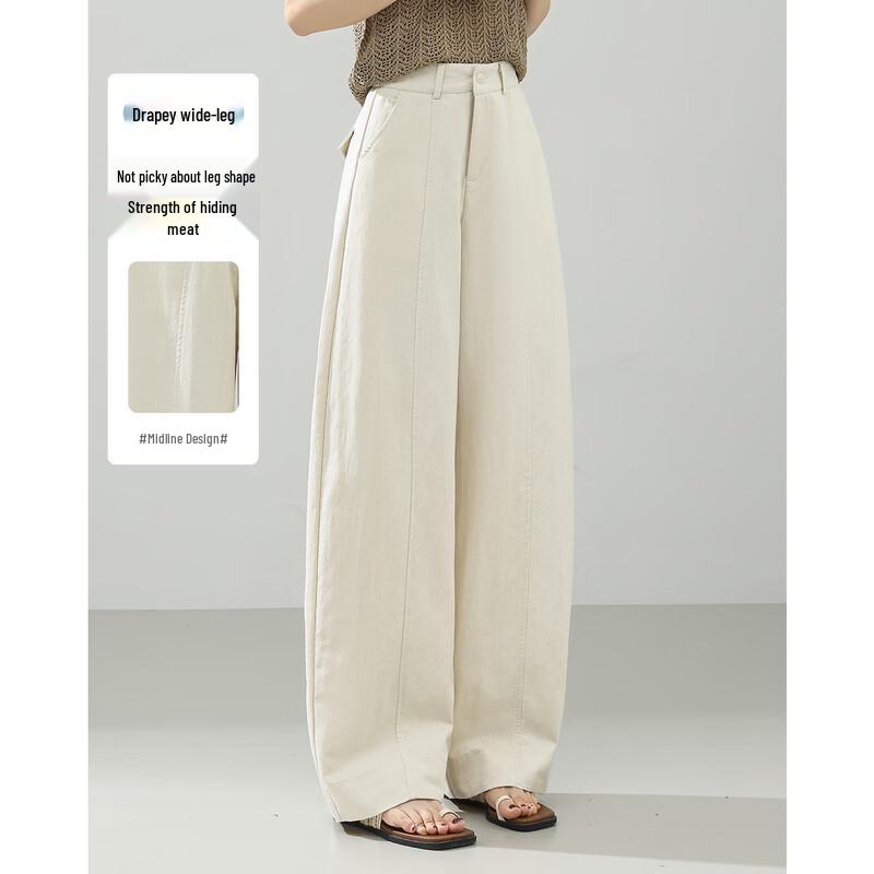 TERRE BLEUE Women's Loose Wide-Leg Casual Pants