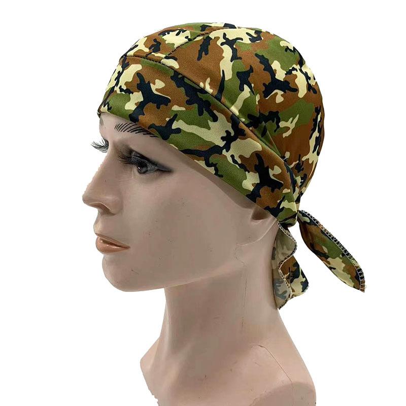 Camouflage Headband Handkerchief Head Man Pirate Hat Cycling Hood Sun Protection Sport Breathable Printed Headscarf Bandana