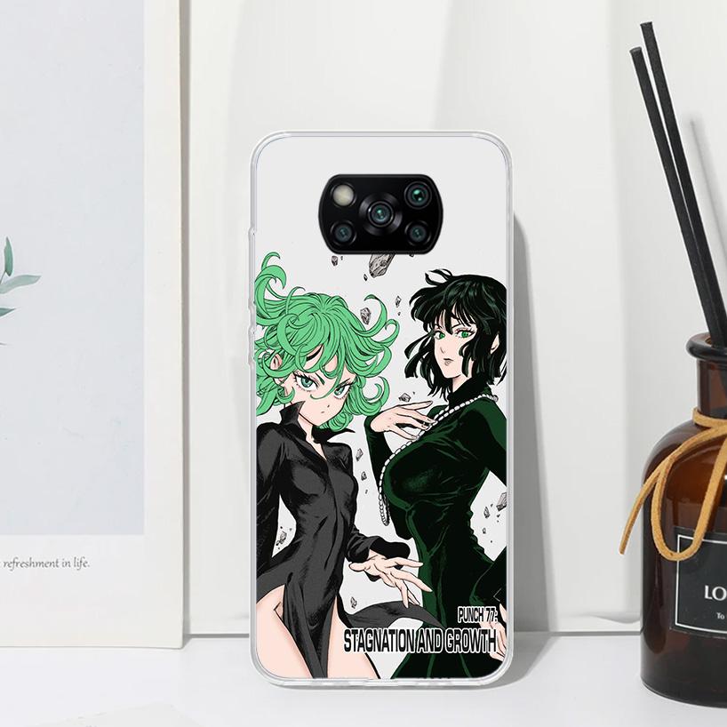 

One P-Punch-Man Tatsumaki Phone Case For Xiaomi Poco X7 X6 X5 M7 M8 Pro F7 Ultra Redmi 15C 15 13C 13 12C 12 10 10C 10A Art Funda Xiaomi Poco X5