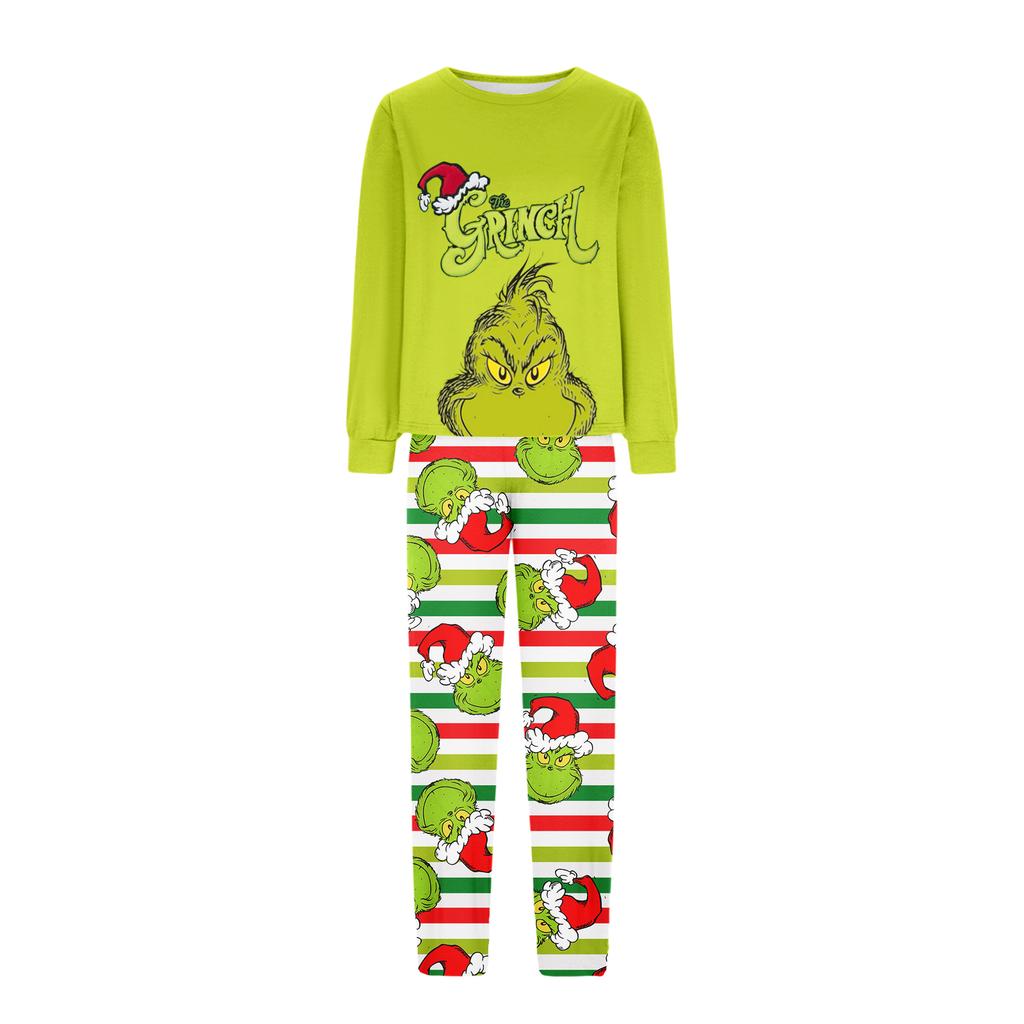 Parent-child Christmas Print Home Suit Long-sleeved Top And Pants