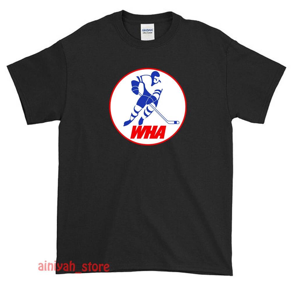 New WHA World Hockey Association Logo Men s Funny T shirt USA Size S-XXL 2XL