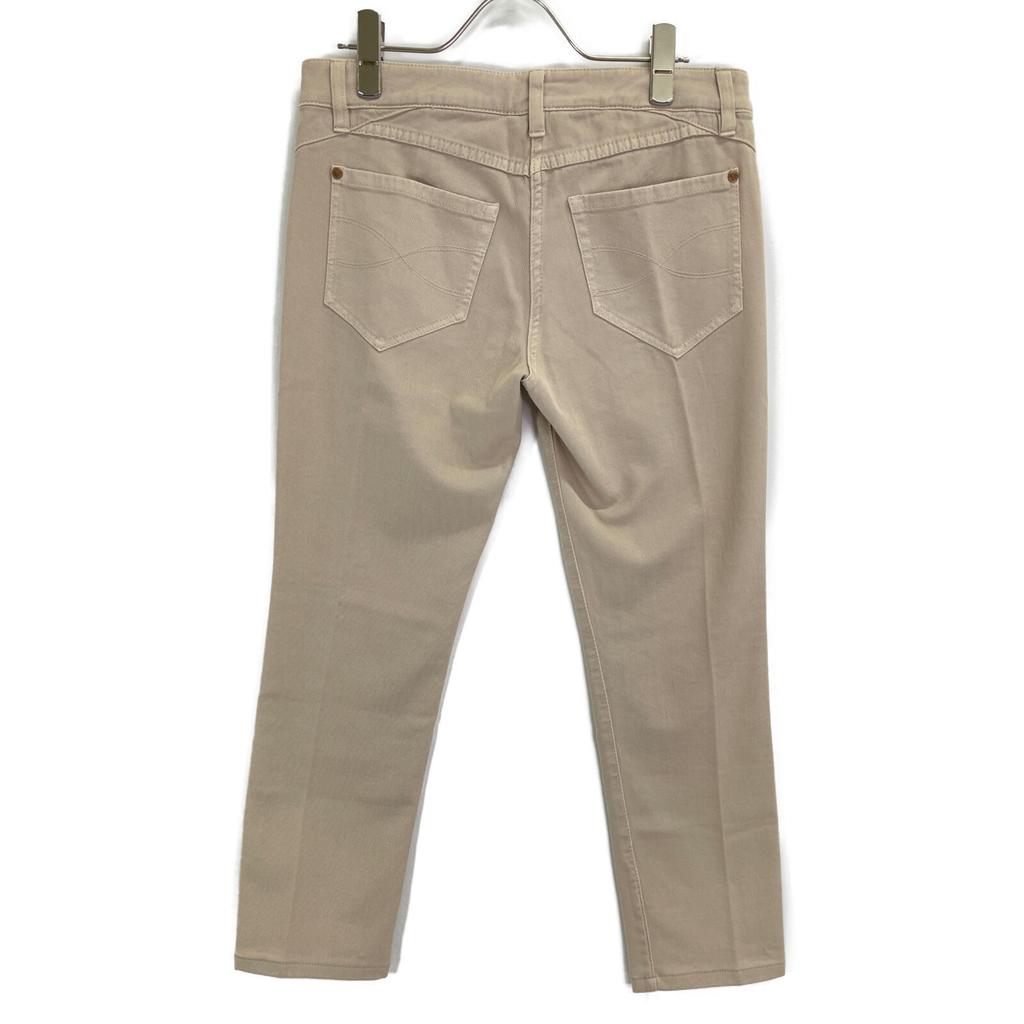 Brunello Cucinelli DW7219151 Beige Cotton Zip Fly Tapered Chino Pants Bottoms 40 beigeUsed