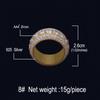 Men's S925 Silver Ring, Hip-hop Men's Personality Niche Micro-inlaid Zircon Gold Ring, One Piece of Hair