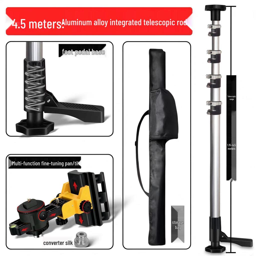 Adjustable Aluminum Alloy Ceiling Infrared Support Rod with Universal Pan Tilt