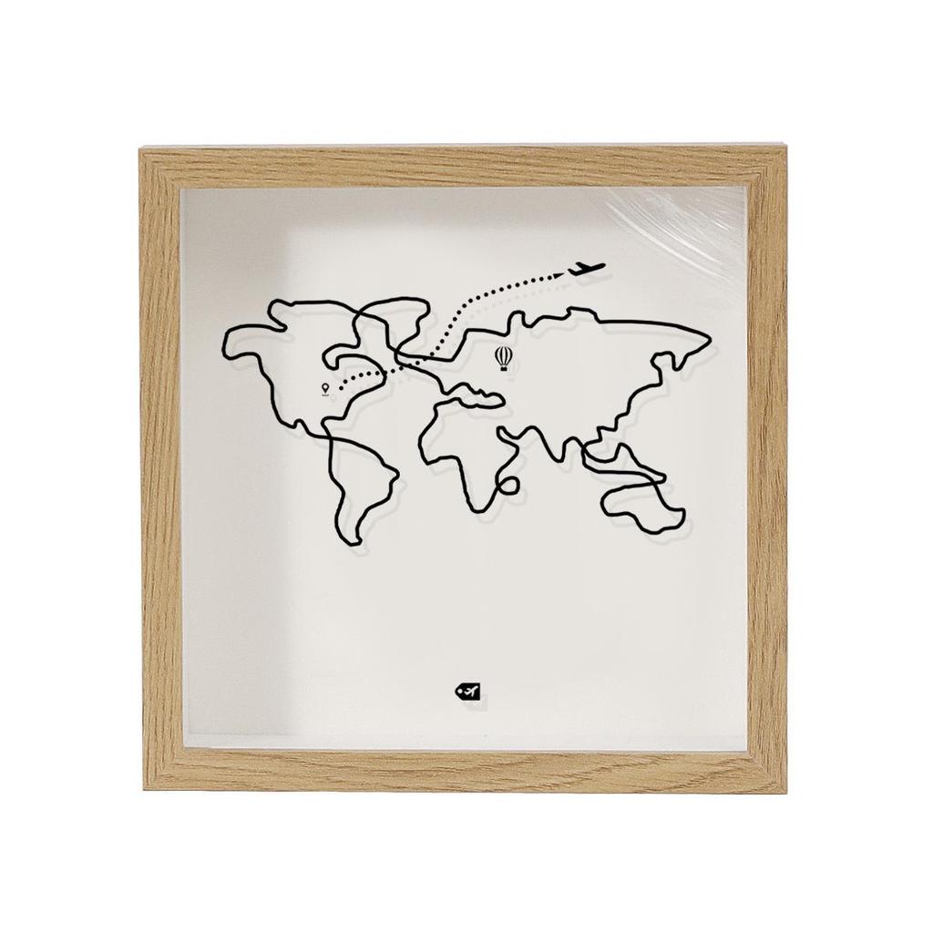 Ticket and Memory Box Frame: Store Tickets, Photos, Maps, or Use As Piggy Bank