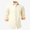 Fashion Shirt Spring Autumn Solid Color Splicing Contrasting Color Casual Long Sleeved Men's Shirts (men’s)