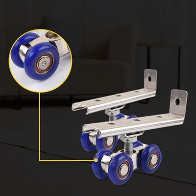 Schiebetürrolle Hardware Schiebetüren Riemenscheibe 4 Räder Home Room Holztür Hängende Räder Schienenscheibe