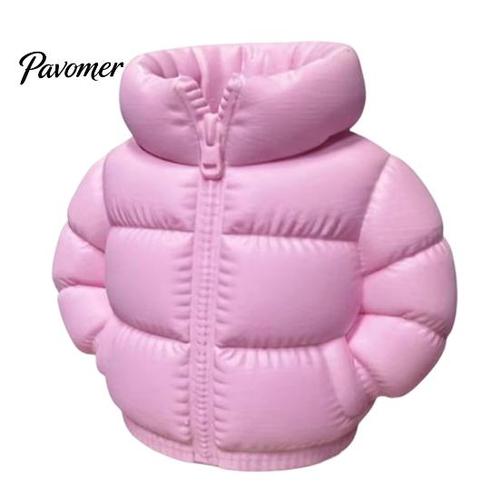 Mini Down Jacket Pen Holder Rainbow Coat Holder, 3D Printed Puffer Desk Organizer, Creative Storage for Stationery And Brushes Gel