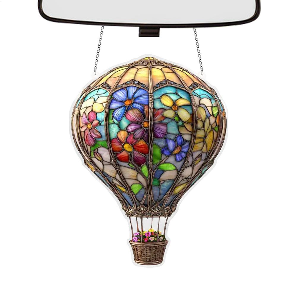Hot Air Balloon Decor 2d Acrylic Balloon Pendant for Outdoor Weather-Resistant Charm Home Decor for Garden Patio Door Wedding