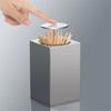 304 Stainless Steel Automatic Spring Cover Toothpick Holder European Style Automatic Spring Cover Toothpick Storage Box