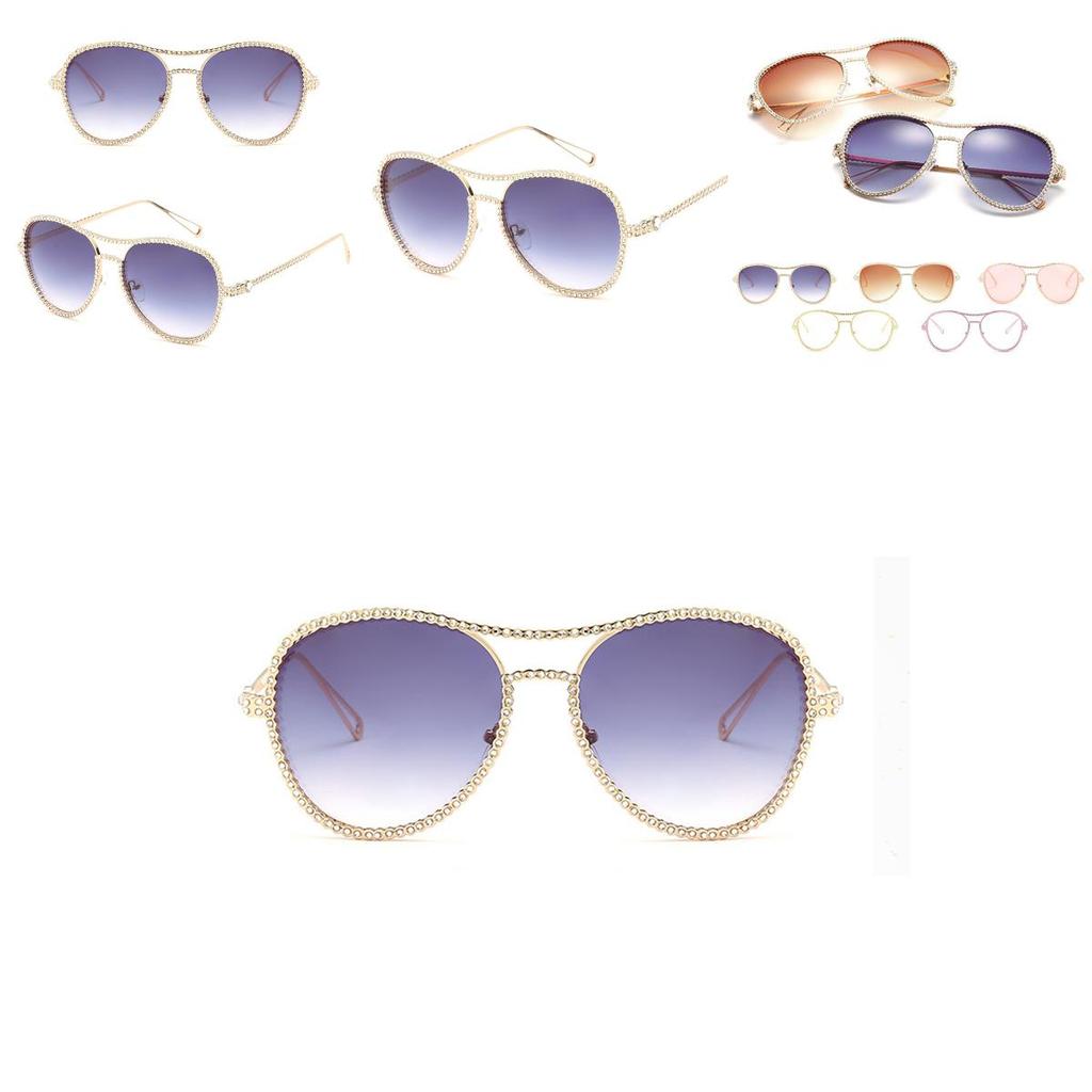 Occhiali da Sole Quadrati Oversize da Donna Glamour con Lussuoso Design della Montatura Bling