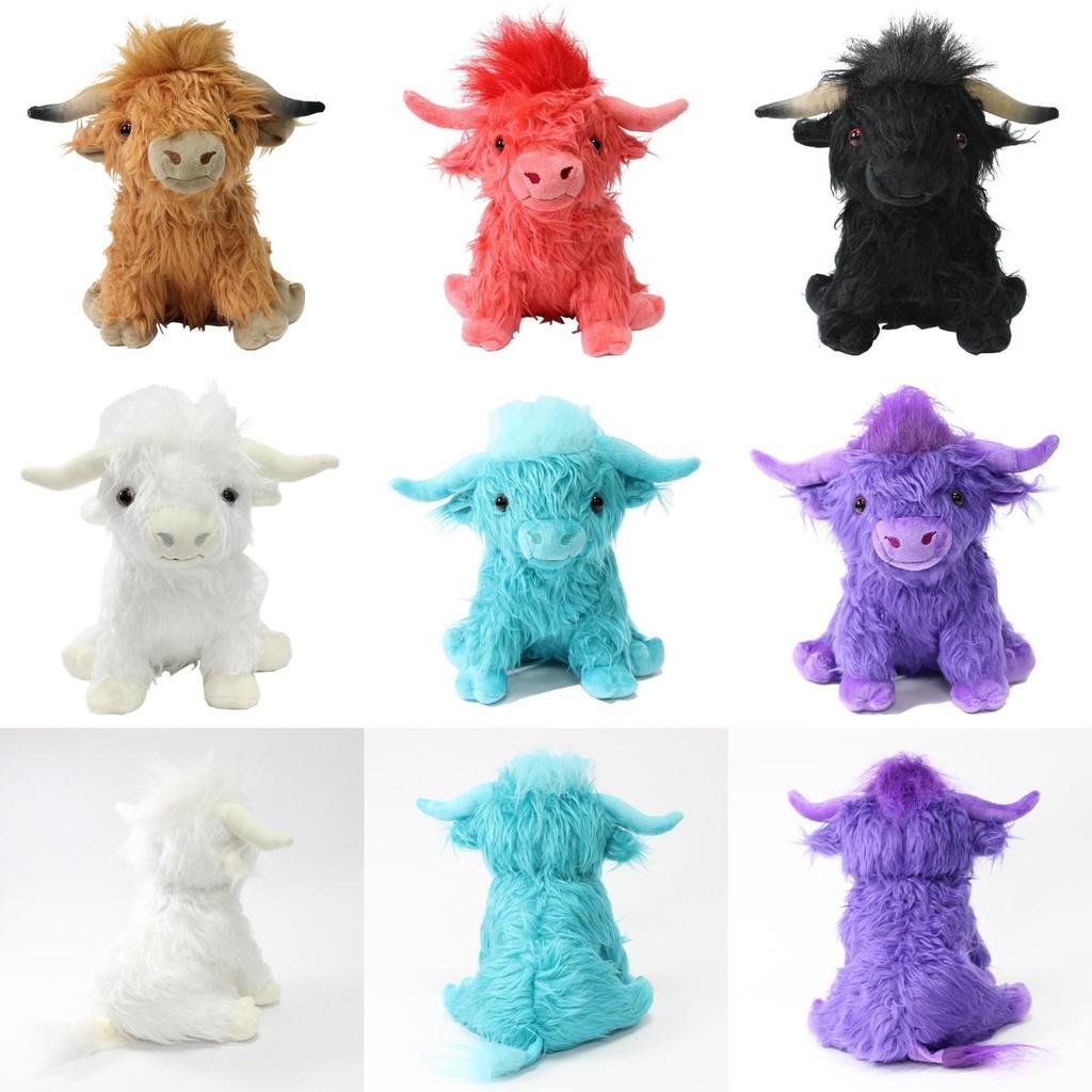 Adorable Highland Cow Plush Toy Realistic Highland Cattle Stuffed Animal In Various Colors