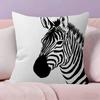 Abstract Line Black And White Zebra Cushion Cover Car Throw Pillow Case For Sofa Car Christmas Gift