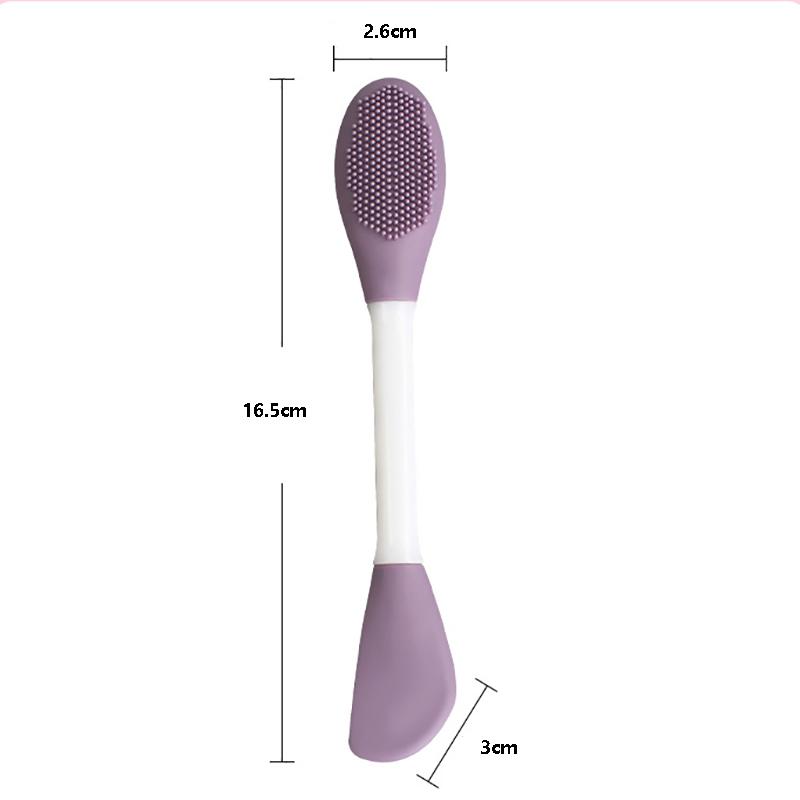Dual-End Silicone Face Brush Slavic Skin Care, Massage & Cleansing Tool, Spa Mask Applicator for Mud Clay Facials