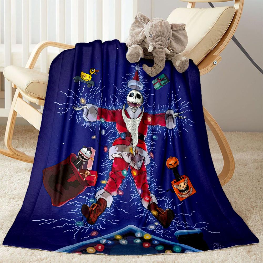 Christmas Nightmare Blanket Warmthful Decor Perfect for Seaside Livingroom Picnics for All Occasions Modern Gift for Travel Home Birthdays