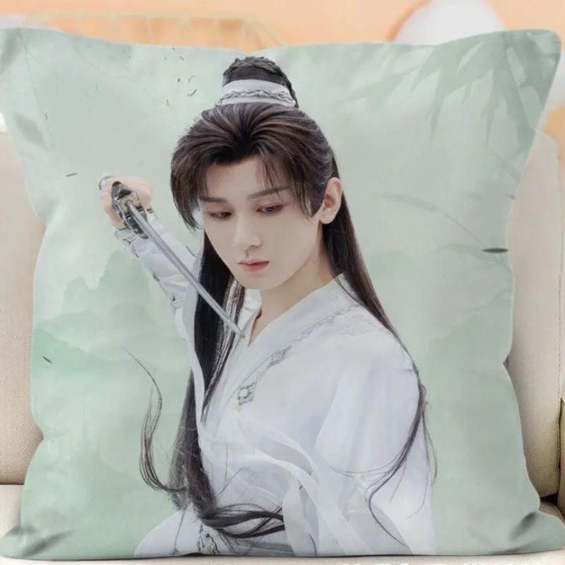 Cheng Yi Dubbelsidigt Tryckt Kuddfodral TV Legenden Resa Xiao Qiushui Li Chenzhou Dramabilder Heminredning Kuddfodral