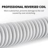 USB C Coiled Gaming Keyboard Cable Metal Aviator Wire
