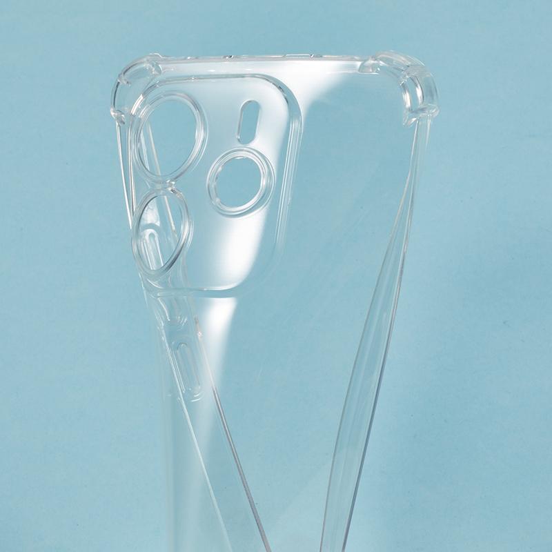 Pro Xiaomi Redmi Note 14 4G (164,84 mm) Zesílené pouzdro na telefon se čtyřmi rohy proti pádu Průhledný kryt z TPU