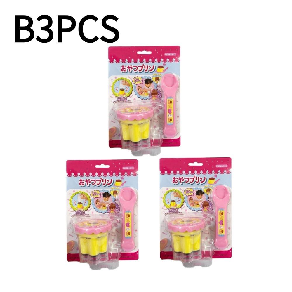 Pretend Play Pudding Feeding Toy Set with Magic Spoon Simulation Food Kitchen Toys for Kids Interactive Role Play Gift for Girls