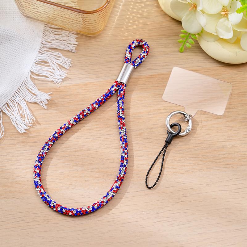 Luxury Mobile Phone  Wrist Straps Glitter  Phone Lanyard Keychain Hanging Anti-Lost Rope