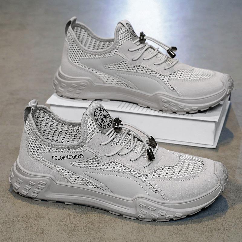 Men's Shoes New Summer Breathable Mesh Sports Leisure Thin Light Soft Sole Work Hard