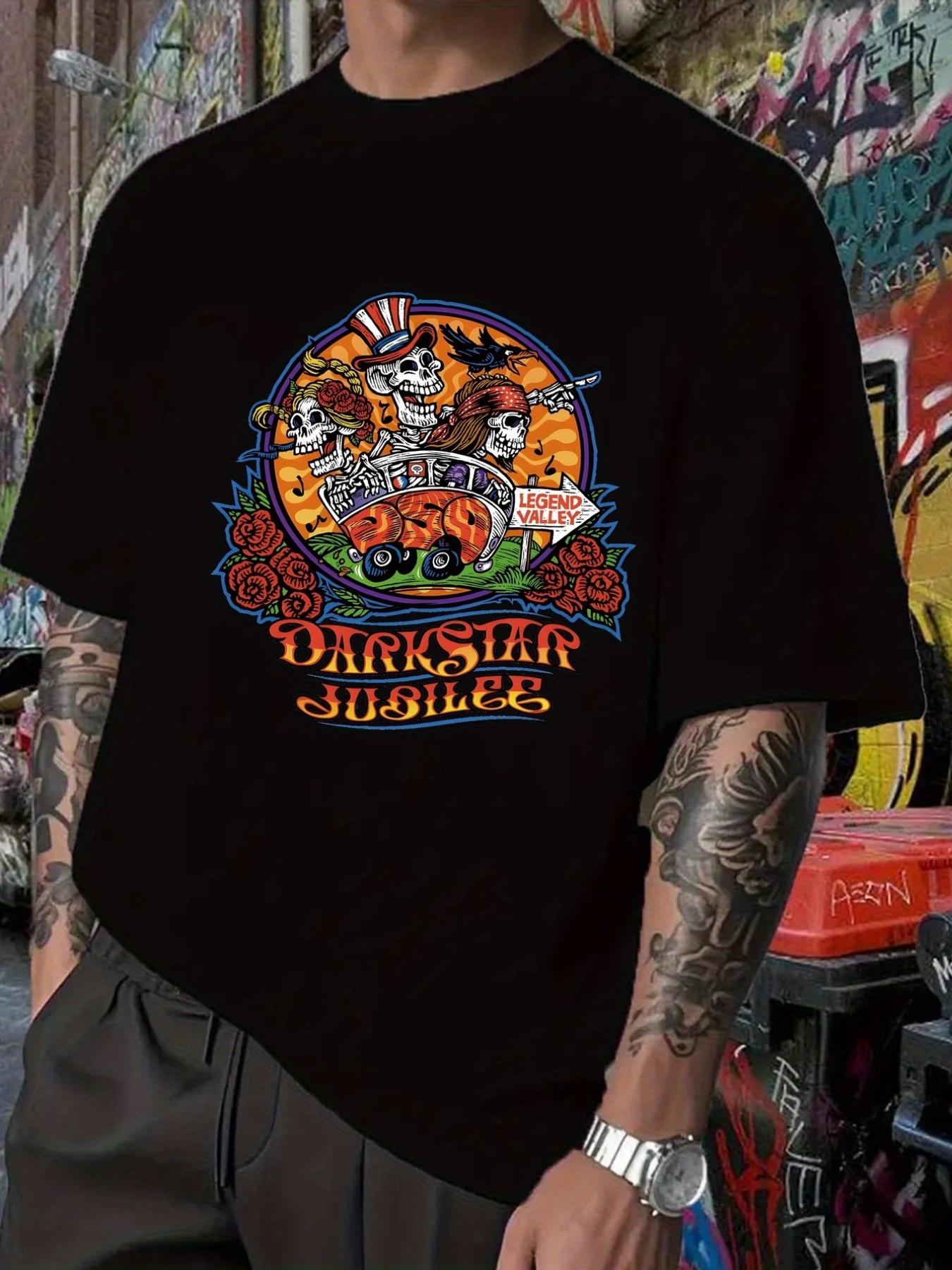 Darkstar Festival Graphic T-shirt - Skull & Cowboy Hat Design M